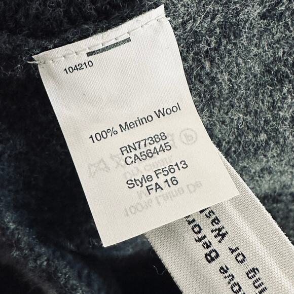 MADEWELL Lace Up Marino Wool Sweater Dress Womans Large Gray Cozy Chic - Picture 9 of 11